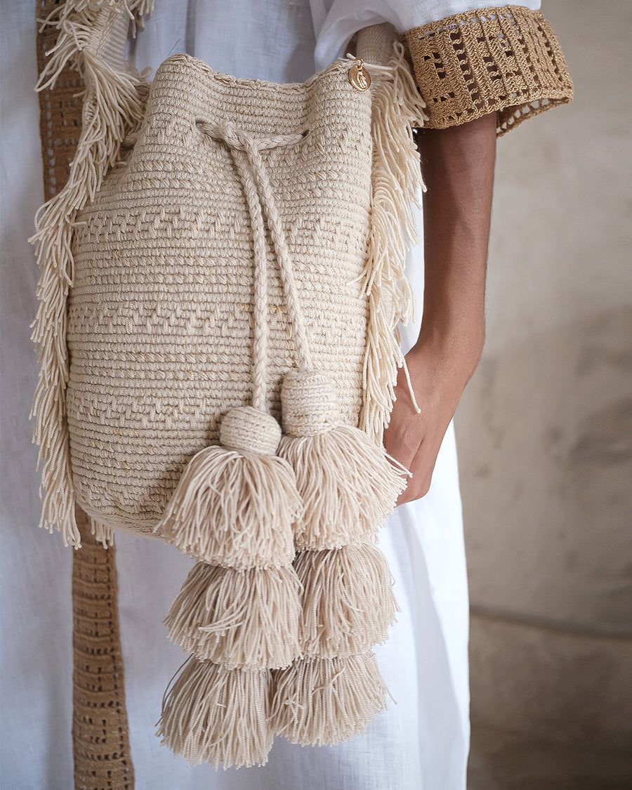 Mochila Wayuu Kamsa Basic Sand