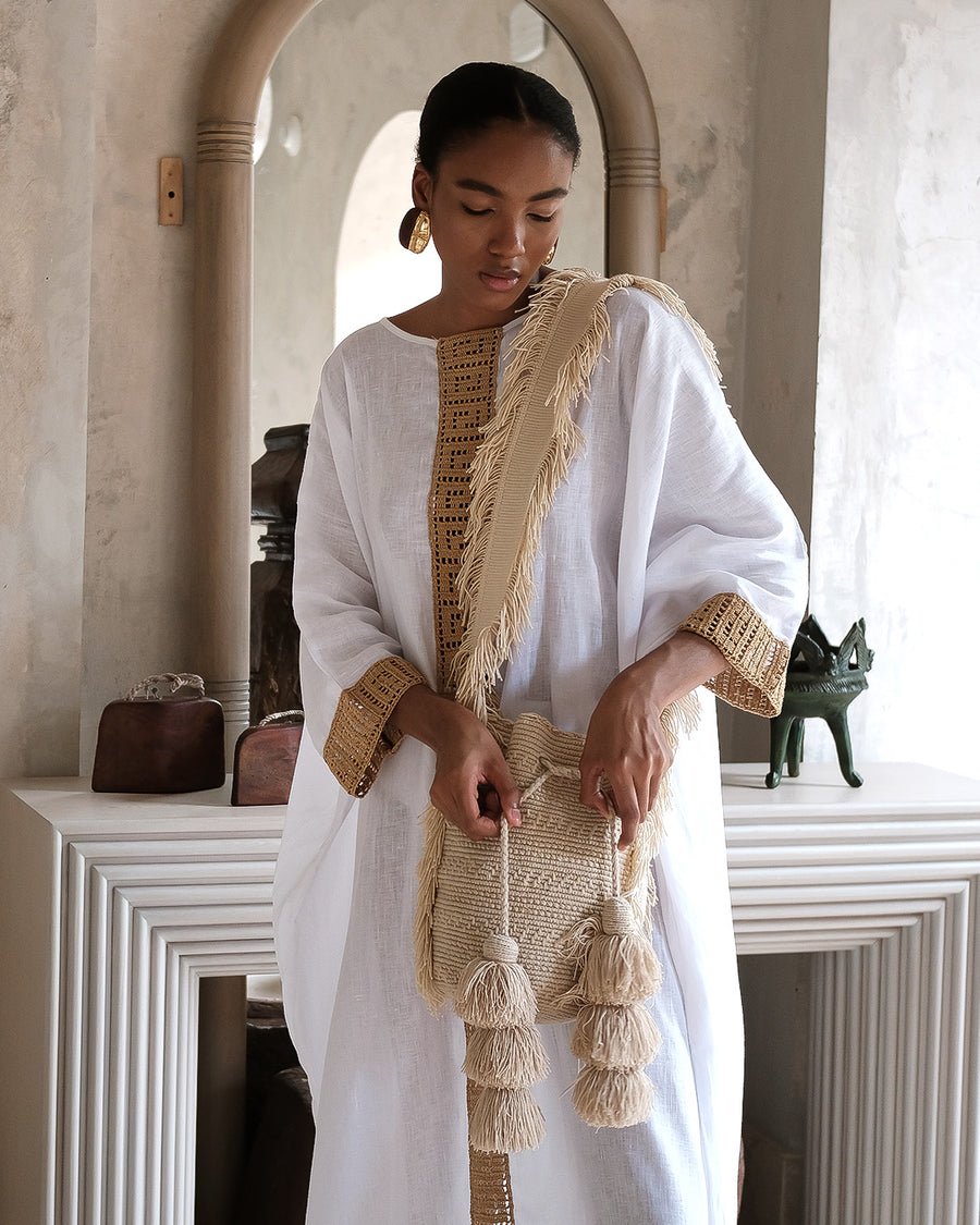 Mochila Wayuu Kamsa Basic Sand