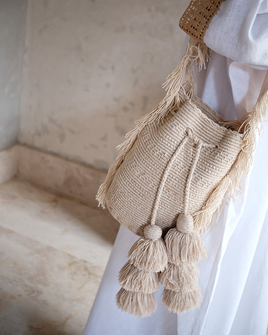 Mochila Wayuu Kamsa Basic Sand