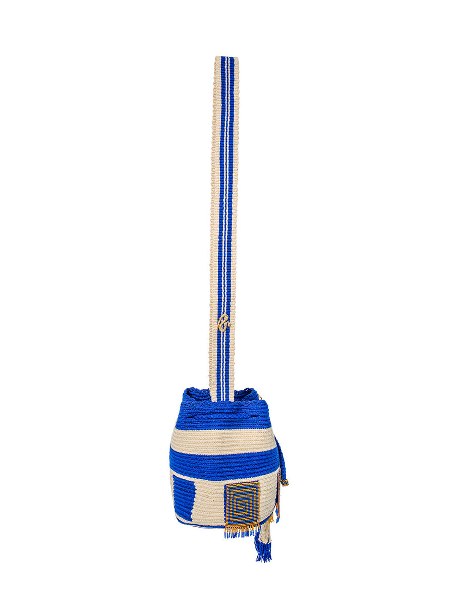 Mini Mochila Wayuu Square Blue