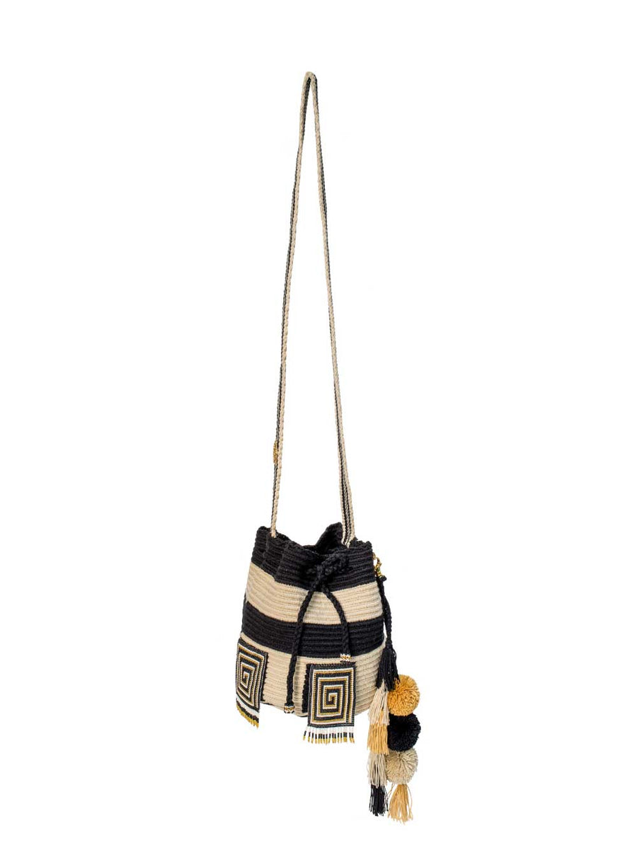 Mini Mochila Wayuu Square Black