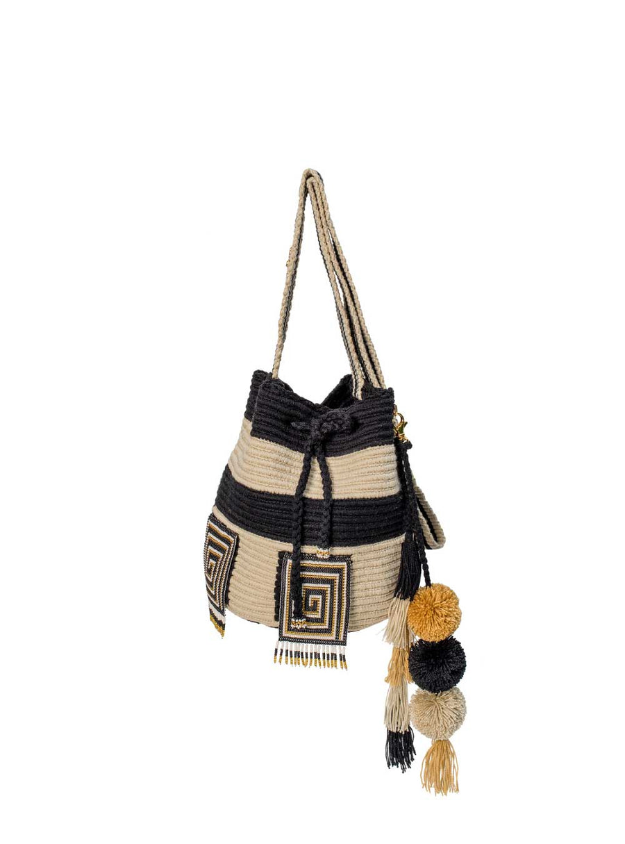 Mini Mochila Wayuu Square Black