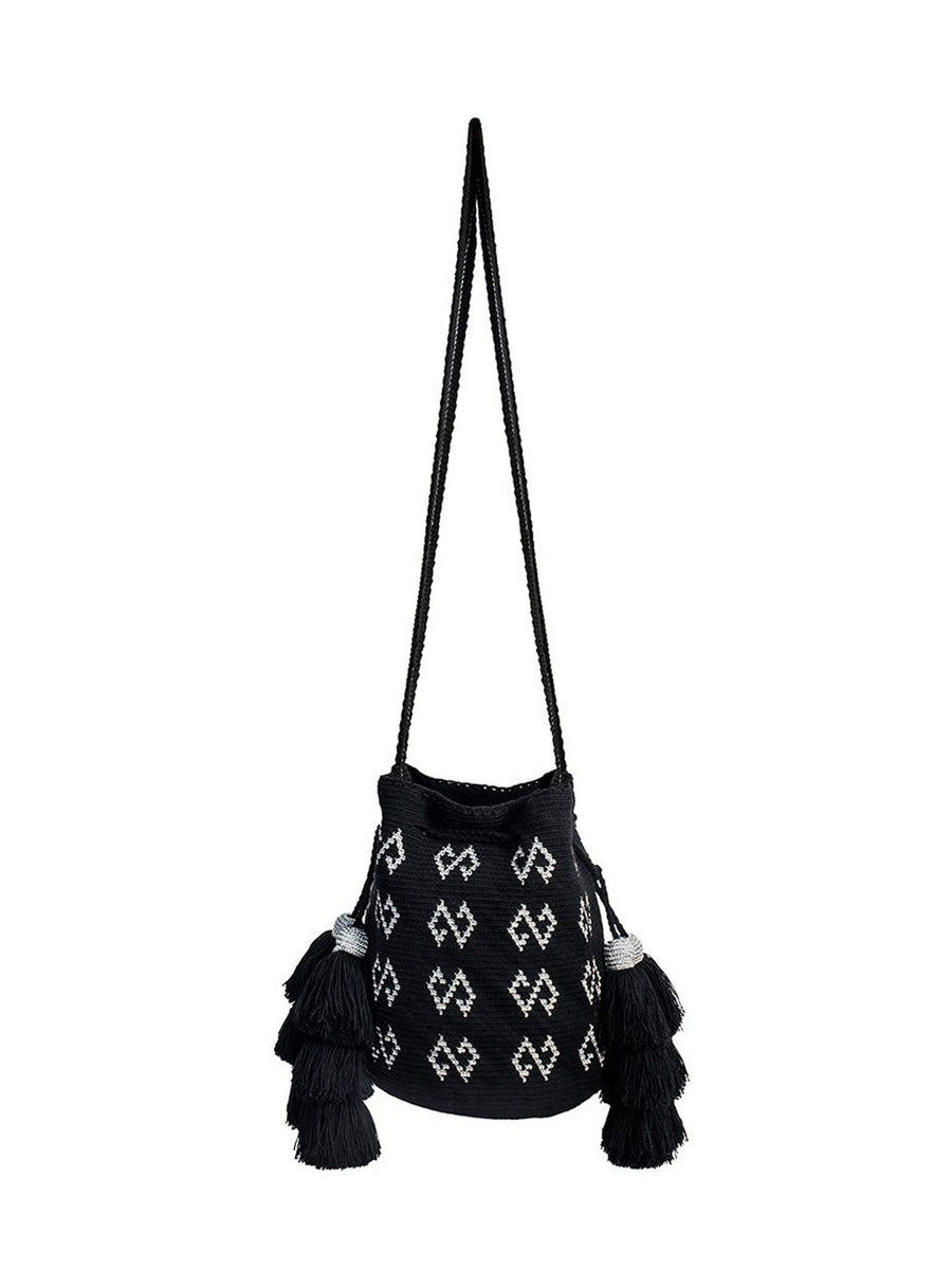 Mochila  Wayuu Silver Black